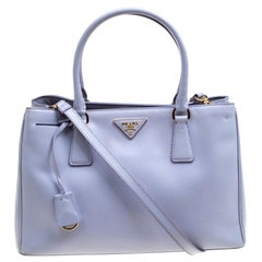 Prada Lilac Saffiano Lux Leather Top Handle Bag