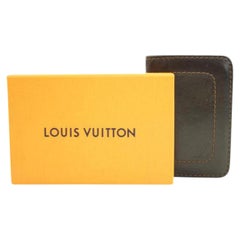 Louis Vuitton Brown Leather Utah De Poscho Card Case 81lva3117 Wallet