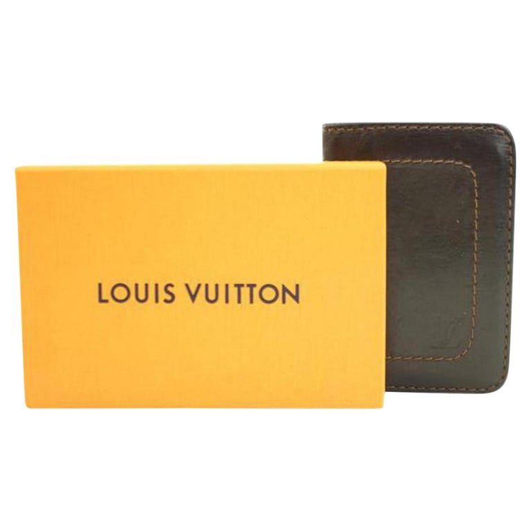Louis Vuitton Brown Leather Utah De Poscho Card Case 81lva3117 Wallet ...