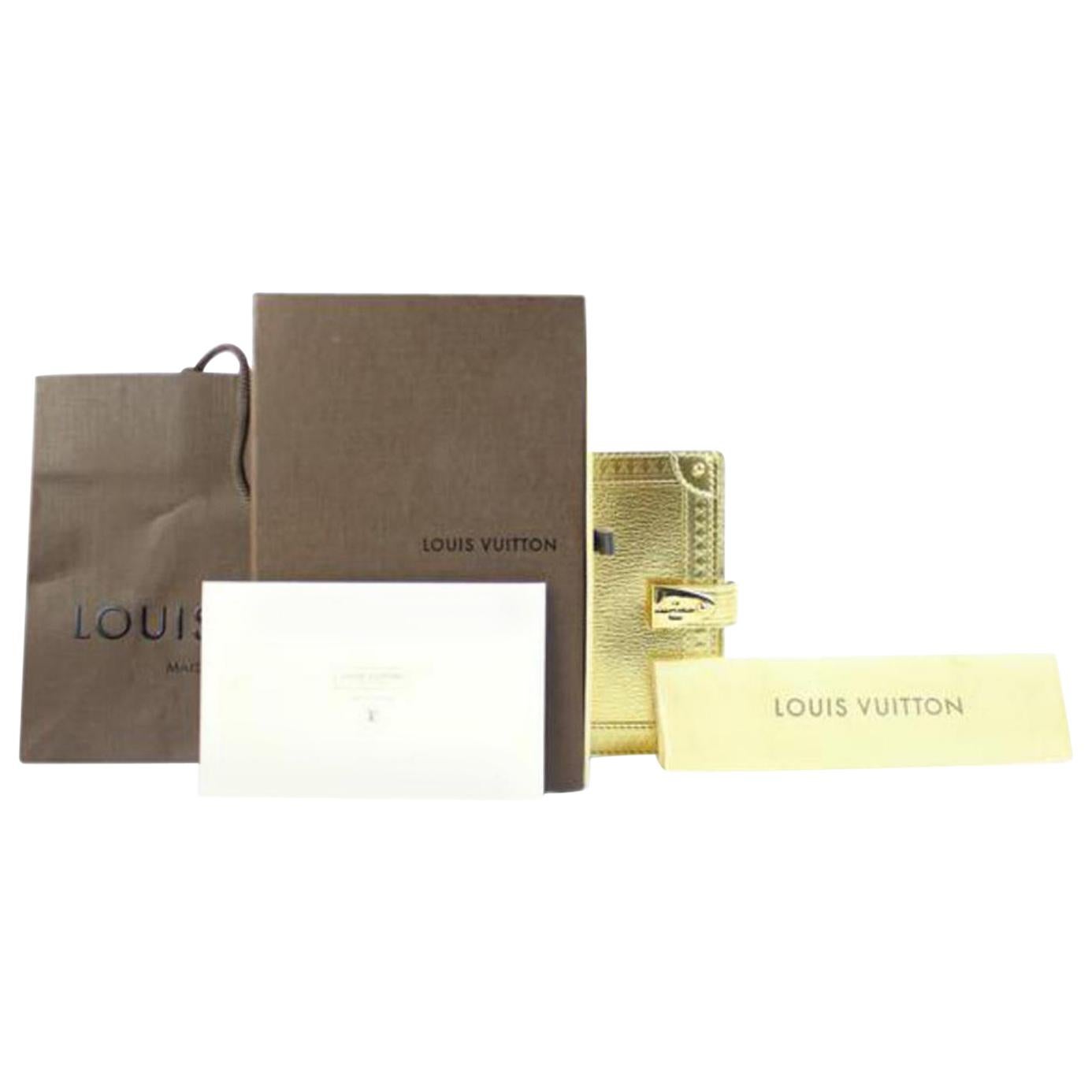 Louis Vuitton Gold Suhali Leather Partnenaire Agenda 215811 im Angebot