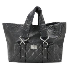 Chanel 2.55 Reissue Jumbo Quilted Chain 213364 Black Tote