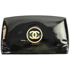 Chanel Black Cc Makeup Bifold 213398 Wallet