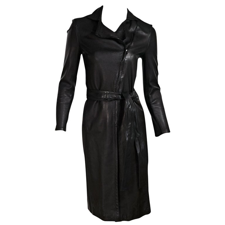 Black Gucci by Tom Ford Leather Trench Coat For Sale at 1stDibs | tom ford trench  coat, gucci leather trench coat