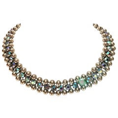 21st Century Sterling & Swarovski Crystal Choker Necklace By, De Luxe NYC A'dam