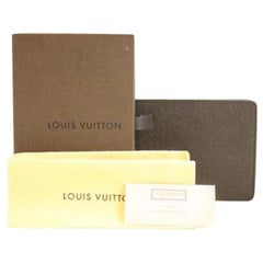 Vintage Louis Vuitton Brown Grizzli Taiga Card Holder 213992 Wallet