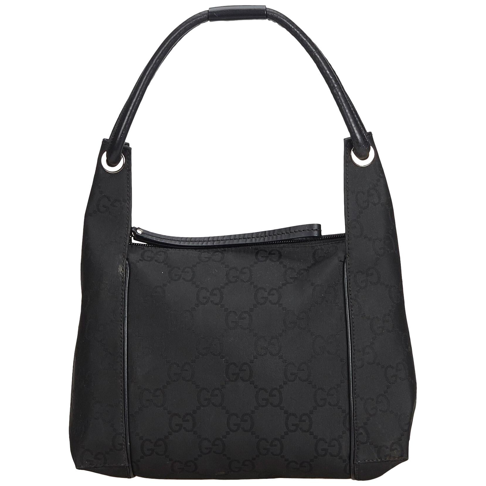 Gucci Black GG Jacquard Handbag