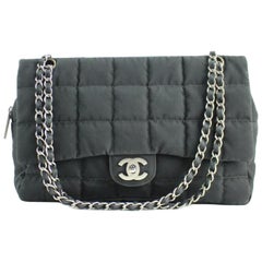 Vintage Chanel Classic Flap Quilted Jumbo Shw 25cca12317 Black Shoulder Bag