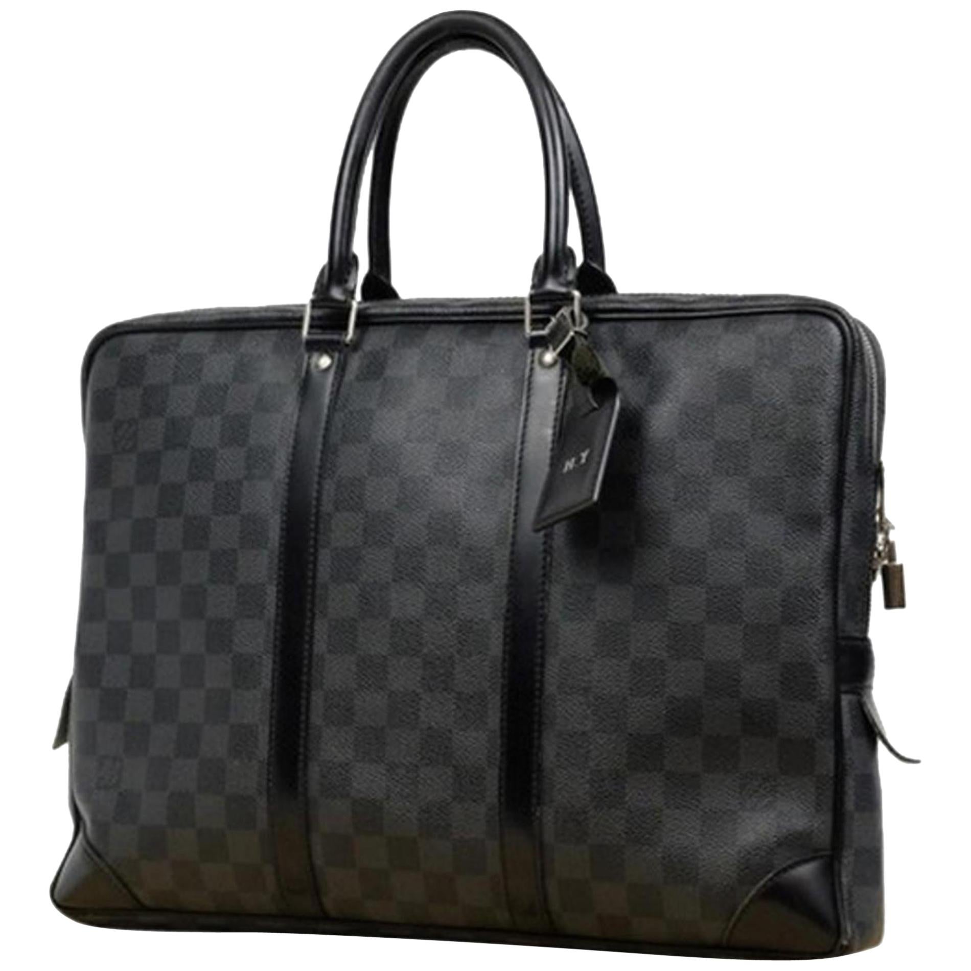 Louis Vuitton Porte Documents Voyage 211332 Damier Graphite Weekend/Travel Bag For Sale