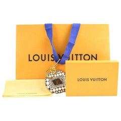 Louis Vuitton White Kusama Keyhcain 34lva11617