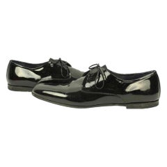 Vintage Salvatore Ferragamo Black Men's Patent Leather Rogan Oxfords Sfjy2 Formal Shoes