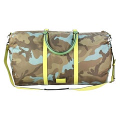 Valentino ( Ultra Rare ) Neon Camouflage Duffle 8vadg6717  Weekend/Travel Bag