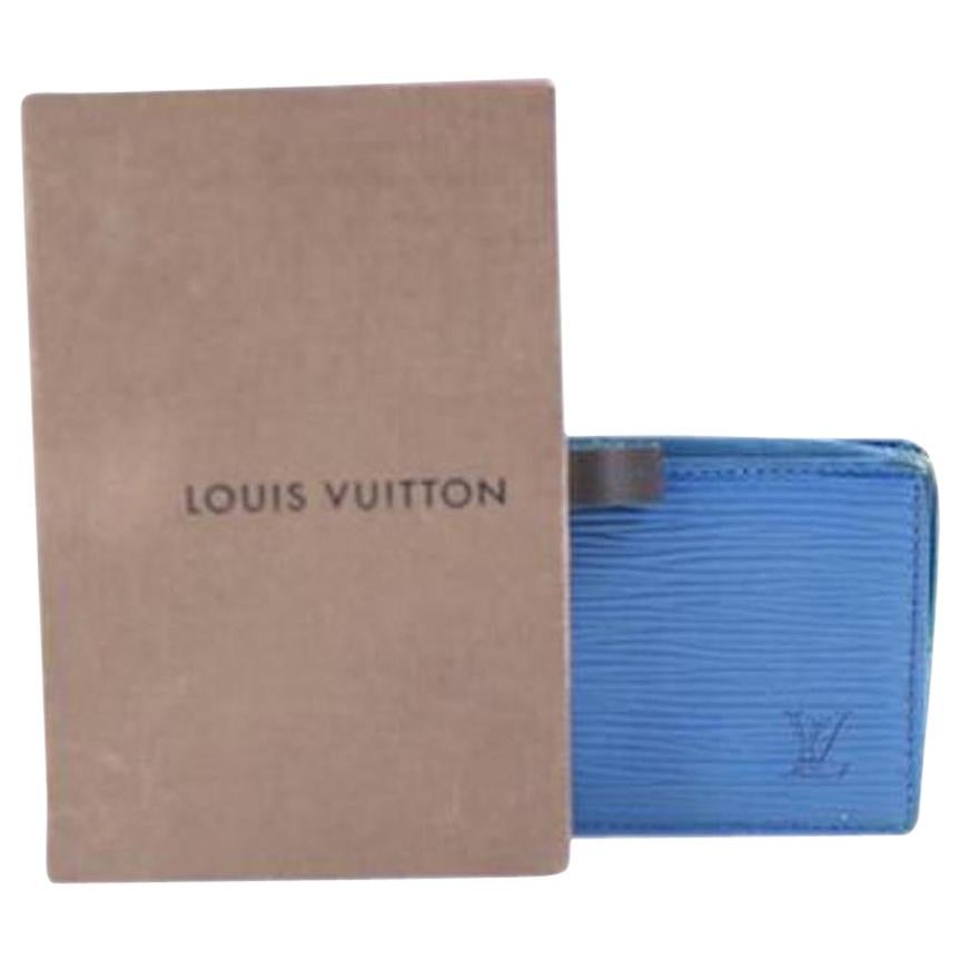 Louis Vuitton Blue M6369e Epi Port Monet Coin Case 62lva32717 Wallet For Sale