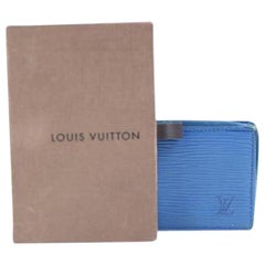 Louis Vuitton Blue M6369e Epi Port Monet Coin Case 62lva32717 Wallet