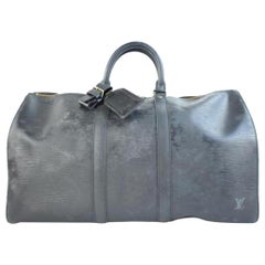 Louis Vuitton Keepall Noir Epi 45 215552 Black Leather Weekend/Travel Bag