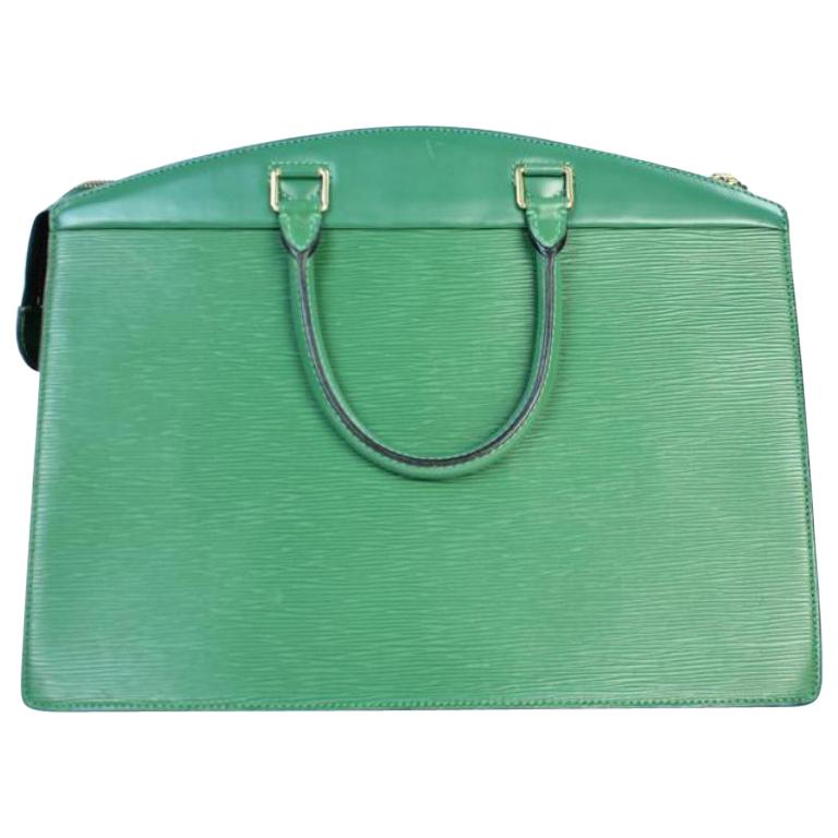 Louis Vuitton Riviera Epi 216059 Green Leather Satchel