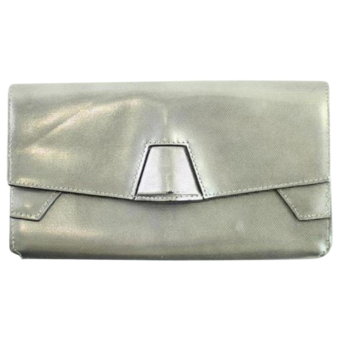 Alexander Wang Quillion Lydia 91misa3117 Silver Clutch For Sale
