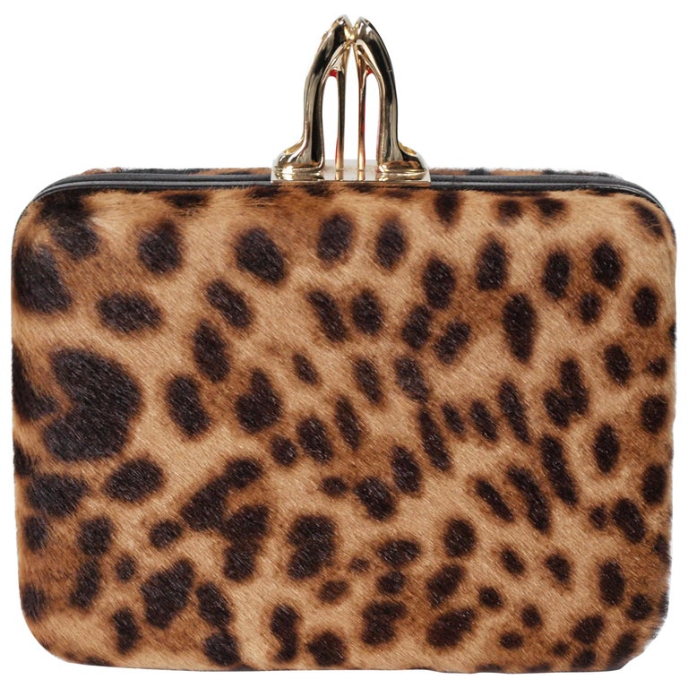 Christian Louboutin Leopard Clutch Bag For Sale at 1stdibs