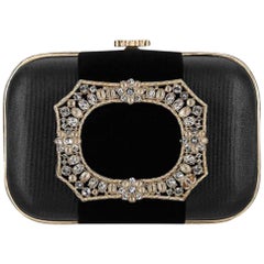 Vintage Chanel Minaudière Metiers D'art Crystal 5ccty71417 Black Clutch