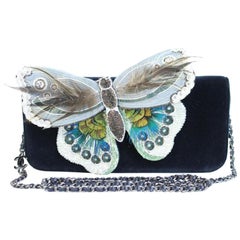 Chanel Wallet on Clutch Butterfly Feather & Sequin Chain 3ccty71417 Cross Body 