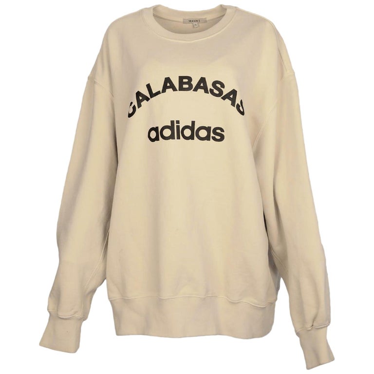 Yeezy Season 5 Beige Calabasas Adidas Sweatshirt XL at 1stDibs | calabasas adidas sweatshirt, adidas calabasas sweatshirt, yeezy crewneck sweatshirt