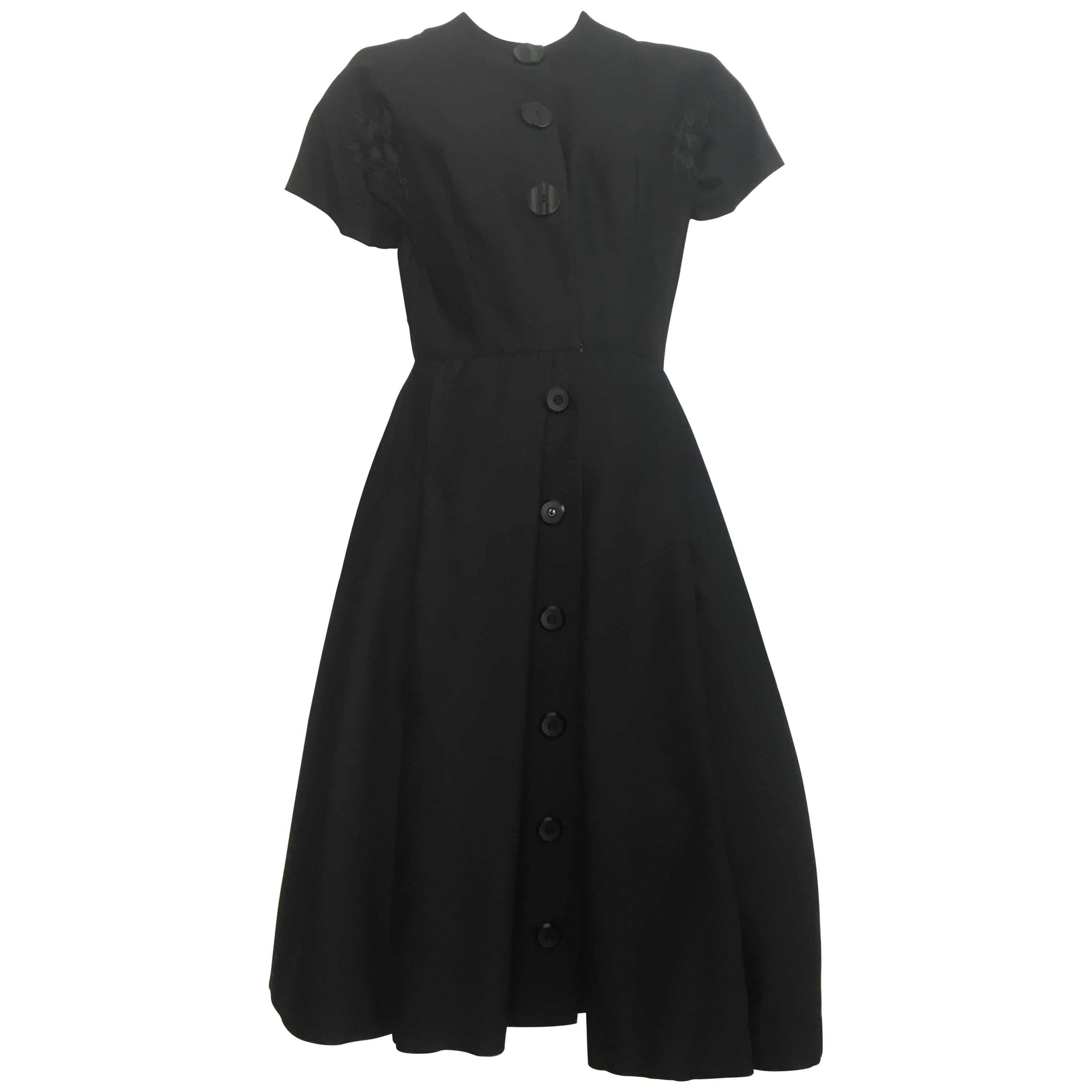 Suzy Perette 1950s Little Black Dress Size 4. For Sale