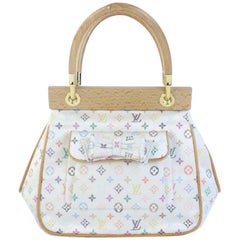 Louis Vuitton ( Rare ) Abelia Satin Wooden 11lvty62317 Multicolor Satchel