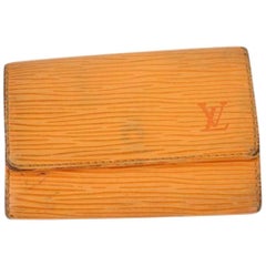 Vintage Louis Vuitton Orange Epi 6 Key Holder 8lk0918 Wallet