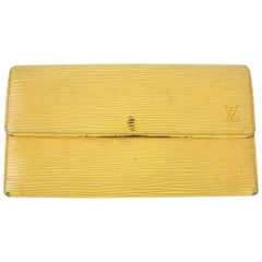 Louis Vuitton Yellow Tassil Epi Long Sarah 9lk0918 Wallet