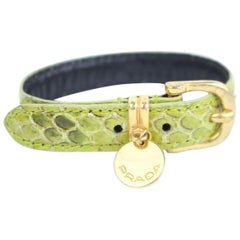 Prada Green Python Tag Bracelet 23pt914 Belt