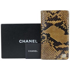 Vintage Chanel Multicolor Python Cc Long Bifold 9617ct15 Wallet
