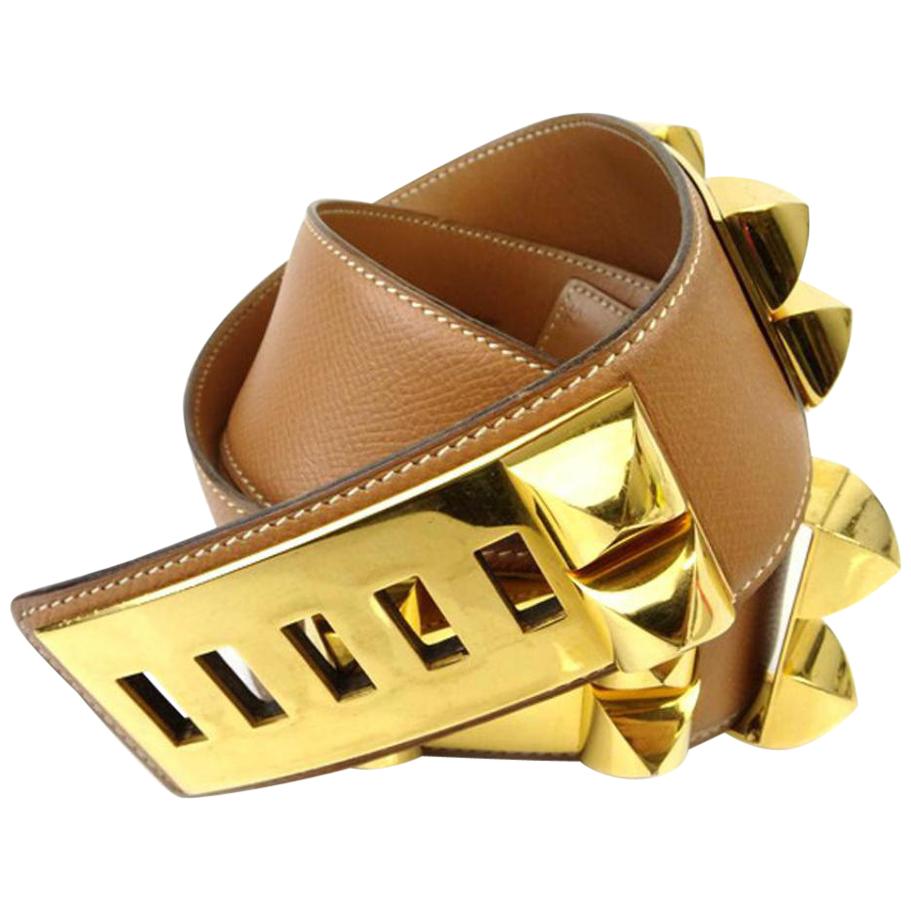 Hermès Gold Collier De Chien Cdc Waist 220854 Belt For Sale