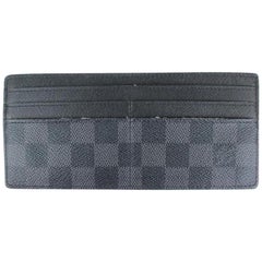 Vintage Louis Vuitton Black Damier Graphite Long Card Case 901lt9 Wallet