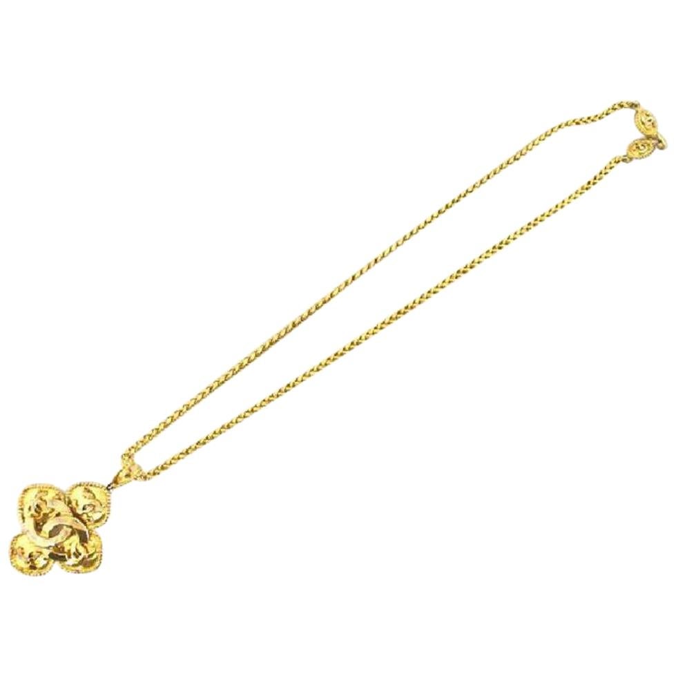 Chanel Gold Cross 219545 Necklace For Sale