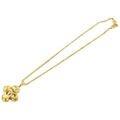Vintage Chanel Gold Cross 219545 Necklace