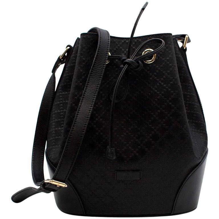 Gucci black bucket bag best sale
