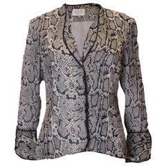 Vintage Silk Snakeskin print Jacket /top