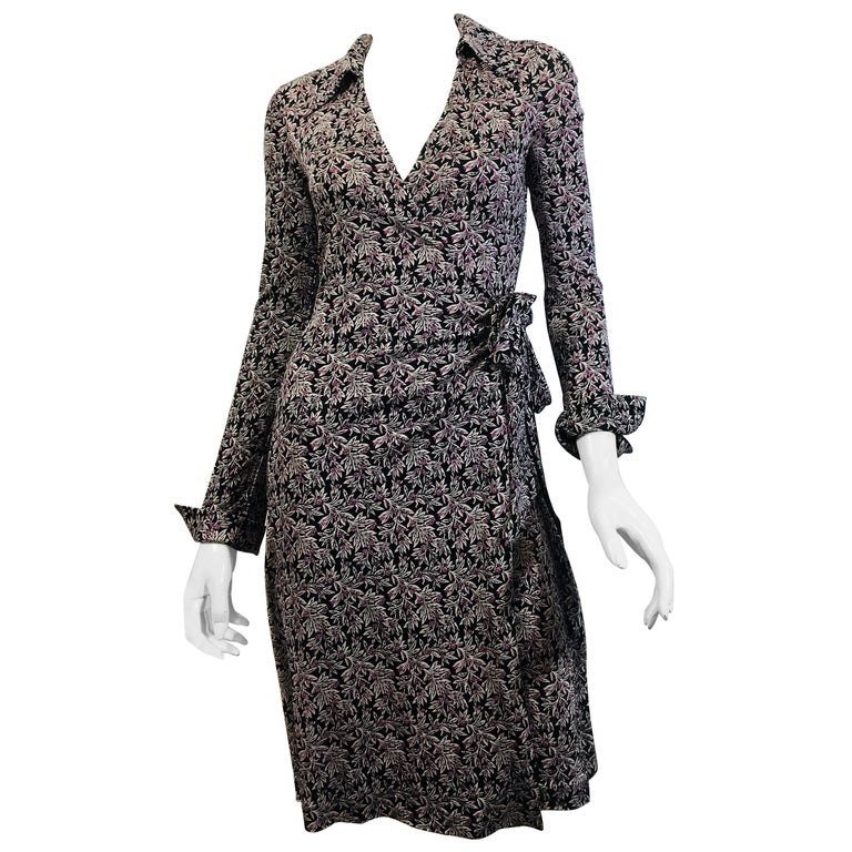 Diane Von Furstenburg Silk Wrap Dress For Sale at 1stDibs