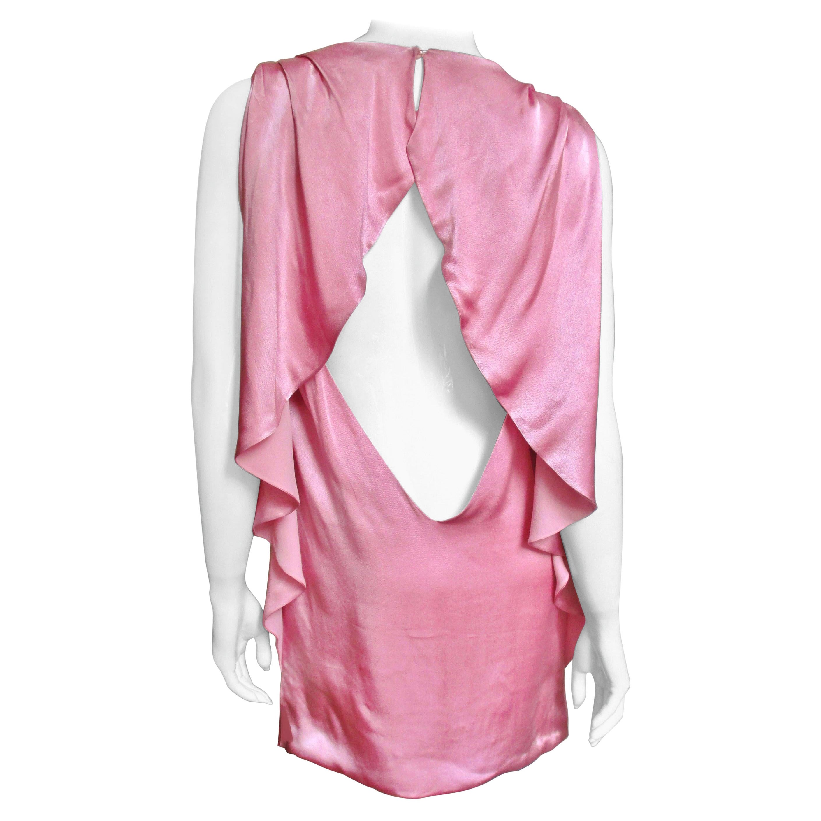 Versace - Robe en soie à découpes dans le dos en vente