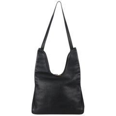 Hermes Vintage Black Leather Sac Massai PM Hobo Shoulder Bag