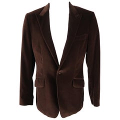 PS by PAUL SMITH 40 Regular Bronze Solid Velvet Peak Lapel Sport Coat