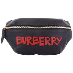 Used Burberry Bum Bag Printed Leather Medium
