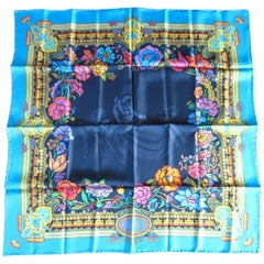 Gucci Silk Scarf Matador Flower Vibrant Color New, Never worn 1990s