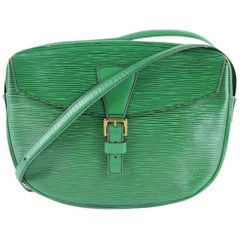 Louis Vuitton Jeune Fille 819lt2 Green Leather Cross Body Bag