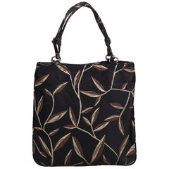 Prada Brown Fabric Tote Bag