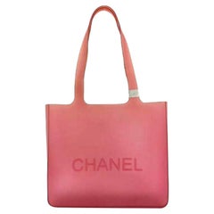 Chanel Grey Translucent Rubber Logo Jelly Tote Bag 927ca44 For