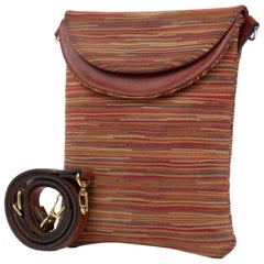 Hermès Vibrato Pillow 219993 Red X Brown Leather Shoulder Bag