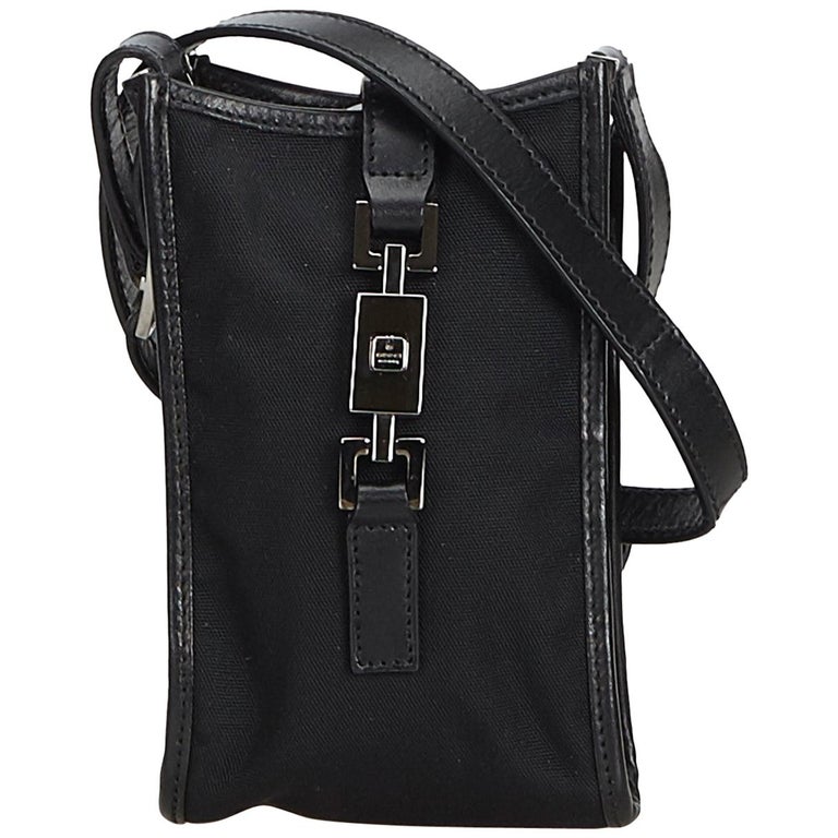 Gucci Black Nylon Crossbody Bag For Sale at 1stdibs