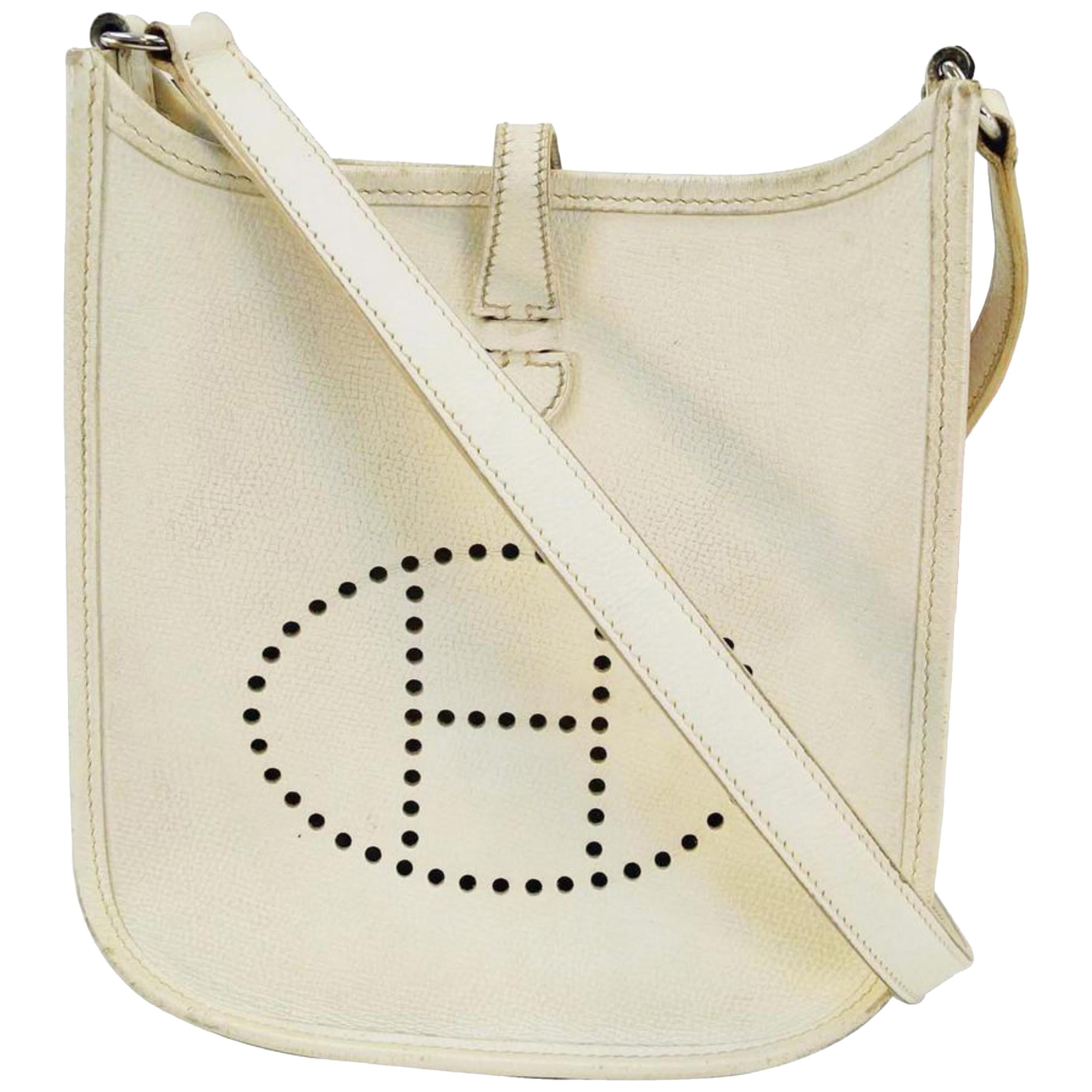 Hermès Evelyne Blanc Tpm Crossbody 221996 White Leather Messenger Bag For Sale