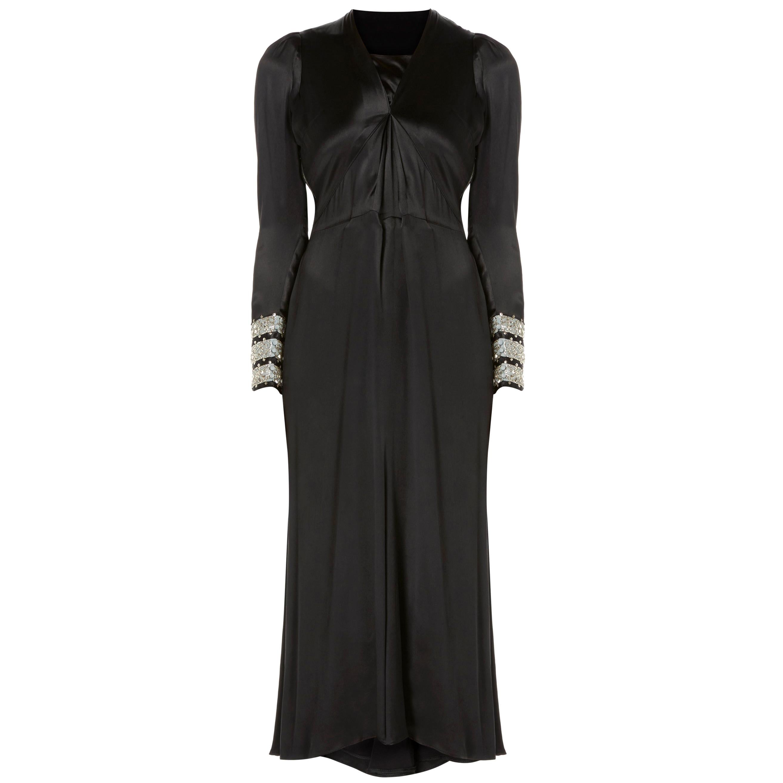 Lanvin haute couture black dress, Spring/Summer 1938 For Sale