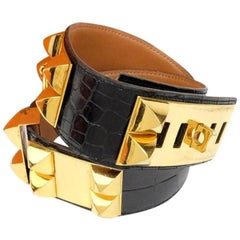 Hermès Black Medor 50mm Collier De Chien 222334 Belt
